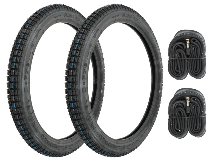 17 inch 2.25x17 Deestone D776 banden set Puch Maxi S / N / K / X30 / X50