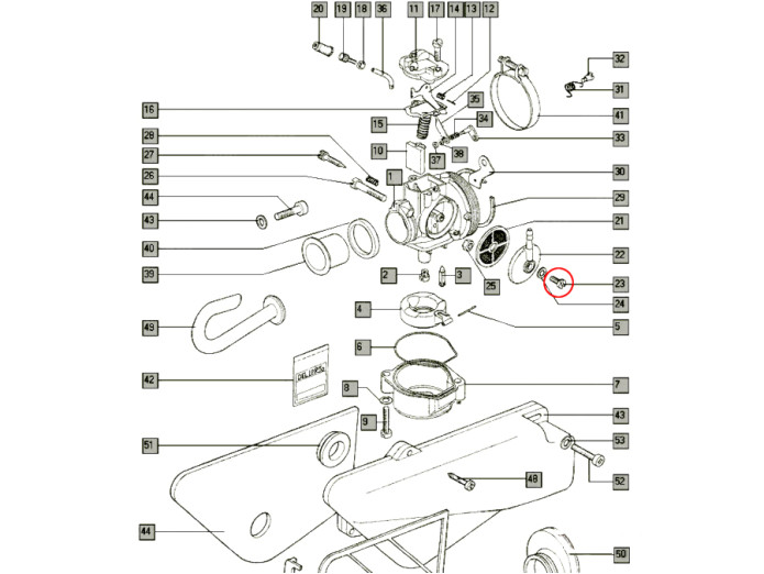 Dellorto SHA carburateur filterdeksel banjo bout M5x10