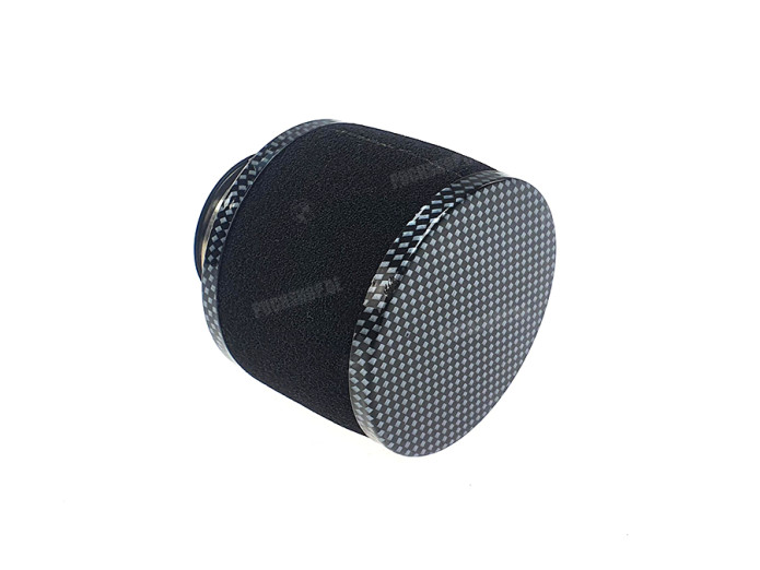 Luchtfilter 35mm schuim zwart met carbon look