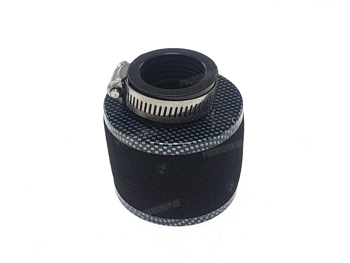 Luchtfilter 35mm schuim zwart met carbon look