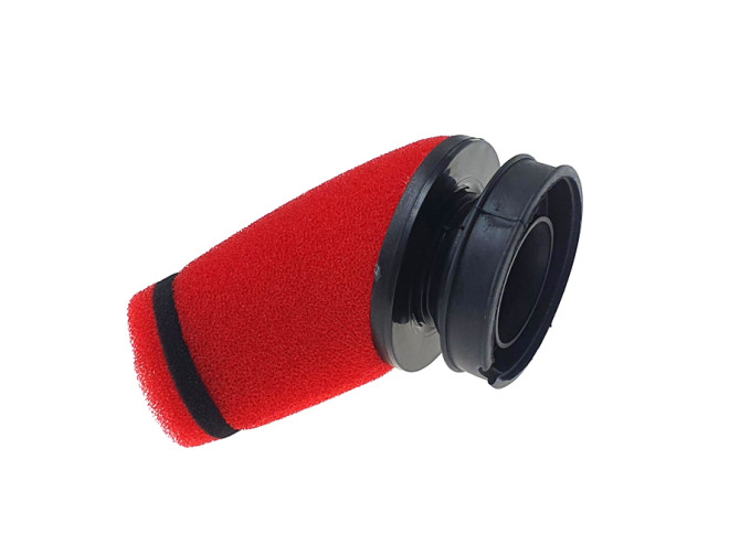 Luchtfilter 60mm power TNT rood schuin Dellorto SHA 