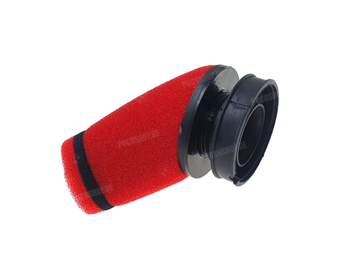 Luchtfilter 60mm schuim TNT schuin rood (Dellorto SHA)