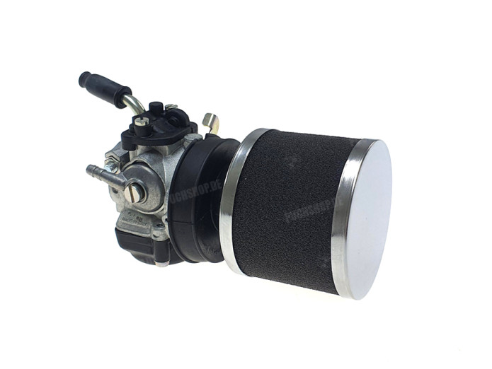 Luchtfilter 60mm schuim zwart met chroom Athena (Dellorto SHA)
