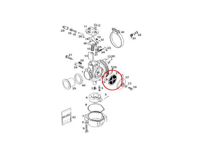 Dellorto SHA carburateur benzinefilter origineel 