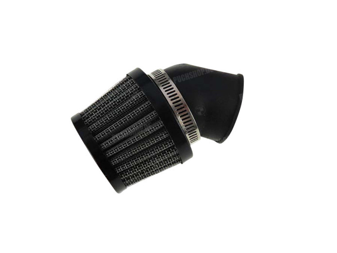 Luchtfilter 32mm powerfilter schuin 45 graden zwart