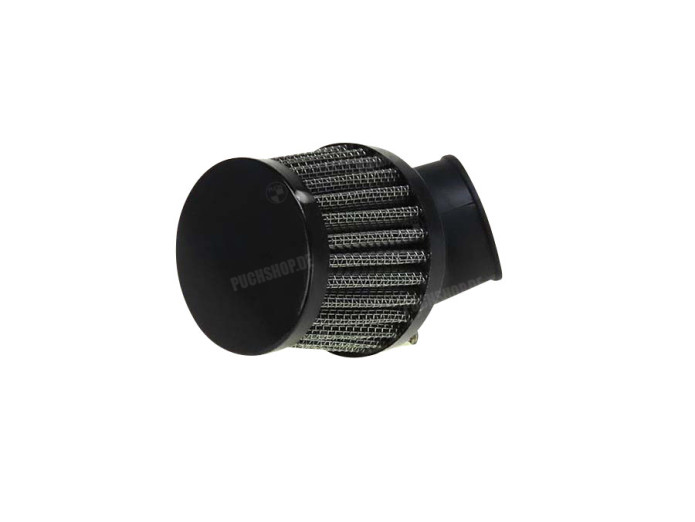 Luchtfilter 32mm powerfilter schuin 45 graden zwart