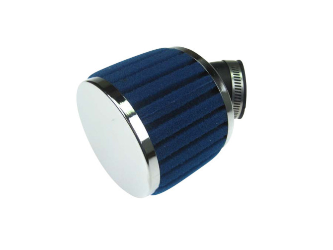 Luchtfilter 28mm / 35mm schuim blauw schuin 