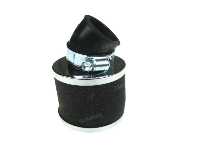 Air filter 35mm foam angled 45 degrees black 