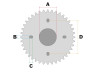 Achtertandwiel 44 tanden Puch M50