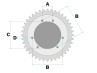 Achtertandwiel Puch Maxi S / N / X30 Automaat 51 tands GPO A-kwaliteit