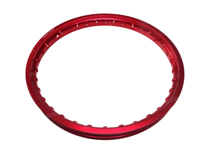 17 inch rim 17x1.40 spoke wheel alu Rigida red anodised