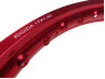 17 inch velg 17x1.40 spaakwiel aluminium Rigida rood geanodiseerd 