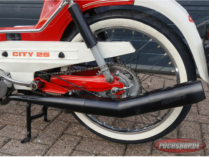 Auspuff Puch Maxi / E50 28mm Homoet Mustang Schwarz