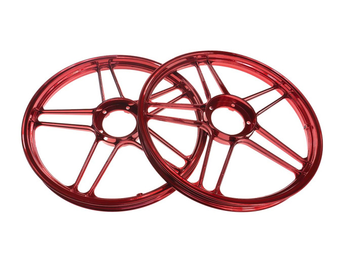 17 inch Grimeca stervelg 17x1.35 Puch Maxi *Exclusive* metallic candy rood (set)