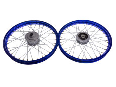 17 inch spaakwiel 17x1.40 aluminium Rigida set blauw Puch Maxi S / N