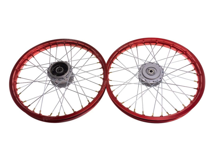 17 inch spoke wheel 17x1.40 alu Rigida set red Puch Maxi S N