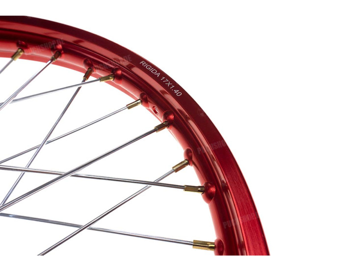 17 inch spoke wheel 17x1.40 alu Rigida set red Puch Maxi S N