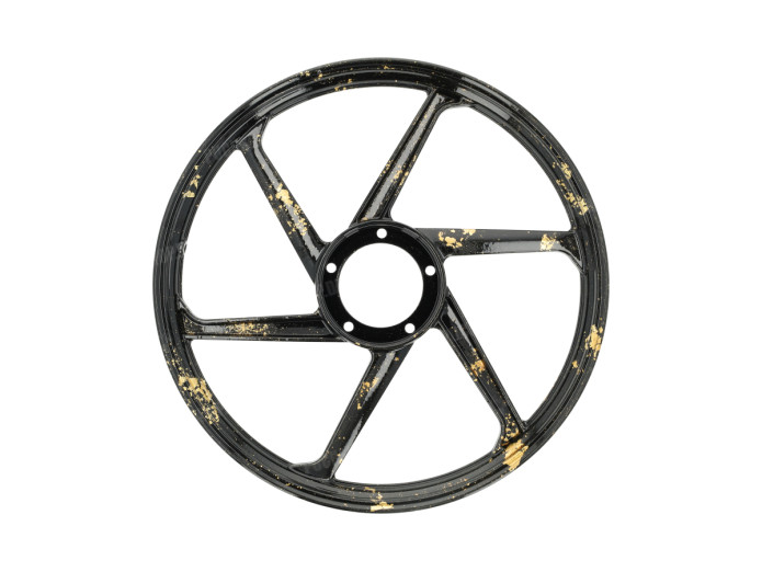 17 Zoll Fast Arrow Sport-1 Gussrad 17x1.35 Puch Maxi *Exclusive* Schwarz mit Blattgold (Satz)