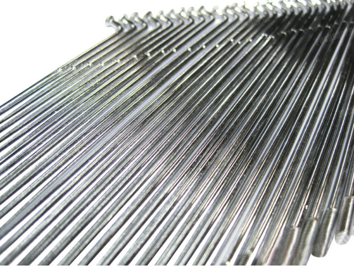 Spokes Puch 190mm universal silver colored nipples 90 degree