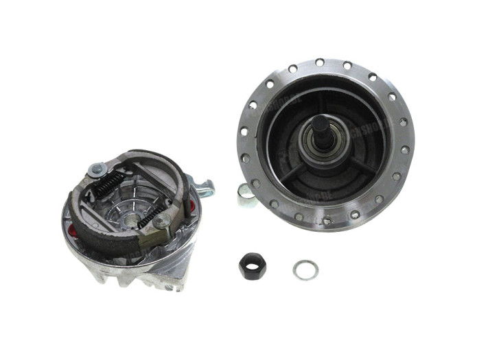 Hub Puch Maxi X30 front spoke wheel brake plate complete
