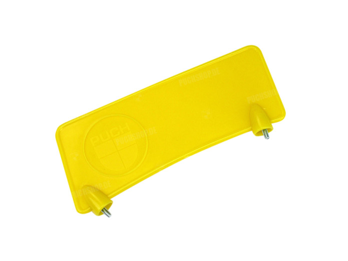 Voorspatbord plaatje met Puch Logo bromfiets geel 