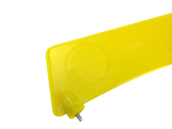 Voorspatbord plaatje met Puch Logo bromfiets geel 