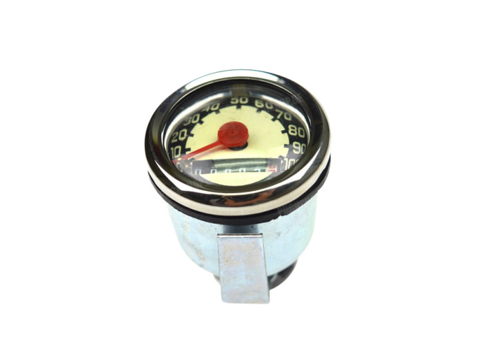Tacho Kilometer 48mm 100 km/h VDO Nachbau Creme Schwarz