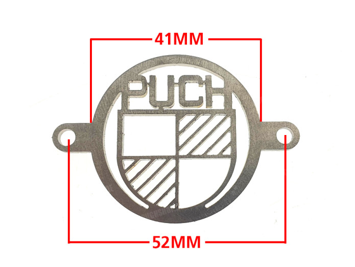 Luftfilter Lochabdichtung mit Puch Logo Edelstahl 
