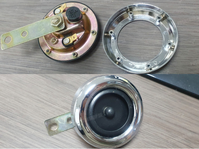 Hupe Chrom Abdeckung Schraubversion 76mm 