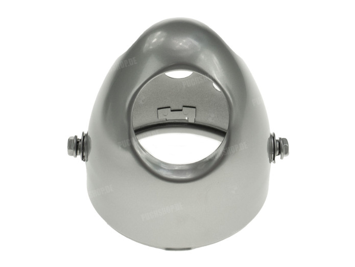 Headlight egg-model 102mm Puch Maxi S / N side mount as original housing silver