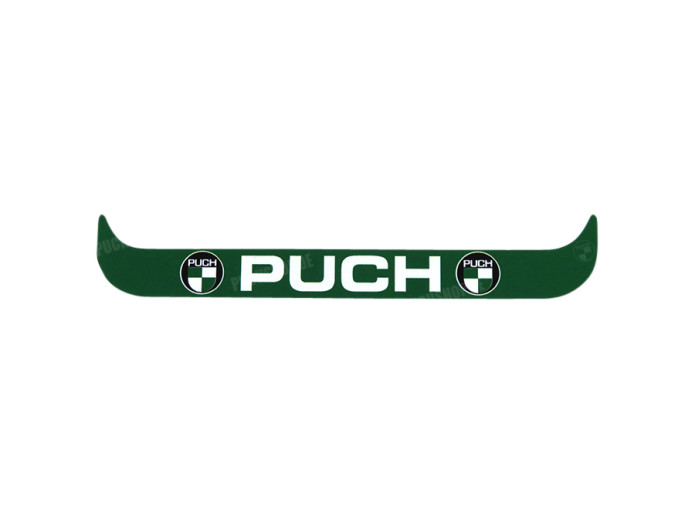 Licence plate holder sticker square Puch logo green (ONLY NL)