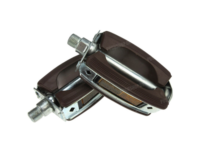 Pedalen Union 689H mit Reflektor Braun Original