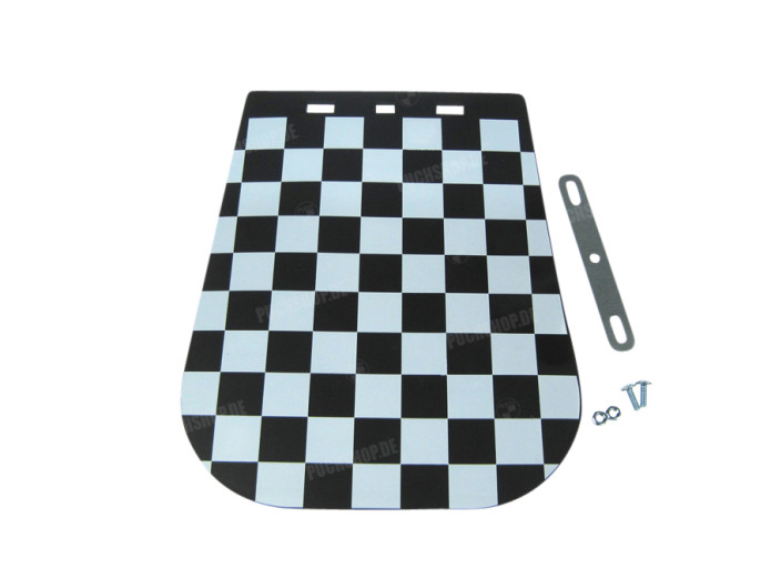 Mudflap universal with black / white checkered 