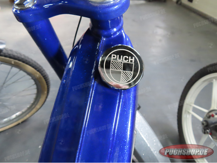 Tankdeckel 30mm Puch Maxi wie original mit Logo Alu 