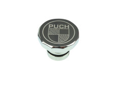 Tankdop 30mm Puch Maxi als origineel met logo aluminium 