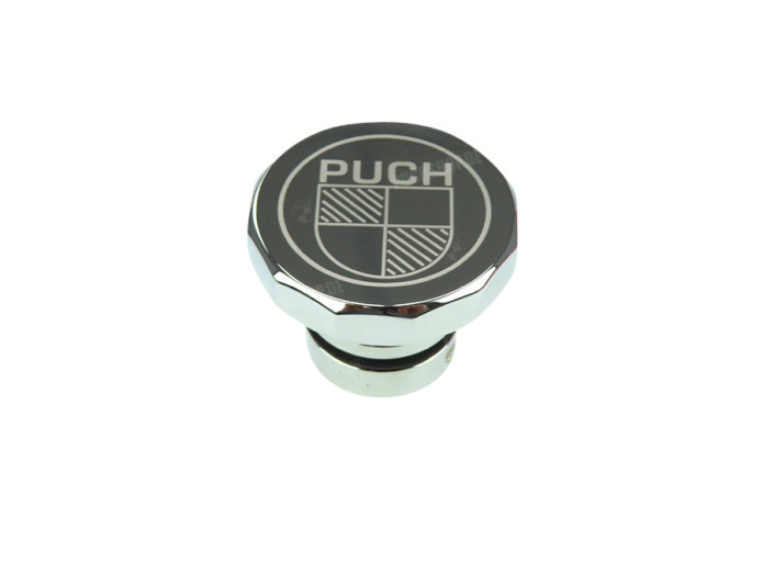 Tankdeckel 30mm Puch Maxi wie original mit Logo Alu 