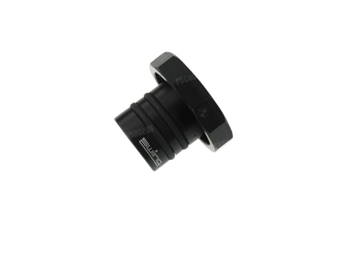 Tankdeckel 30mm Puch Maxi original Logo Alu Schwarz eloxiert