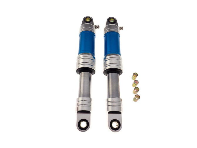 Schokbreker set 280mm sport hydraulisch / lucht licht blauw