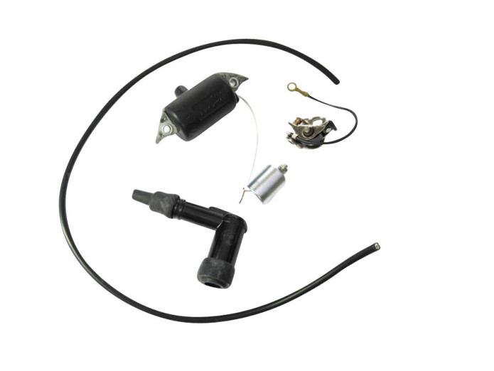 Breaker point ignition set with NGK LB05F spark plug cover 