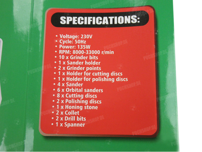 Multi tool 135W met accessoires in koffer