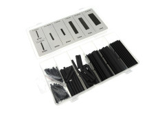 Electric cable heatshrink assortment black 127-pieces