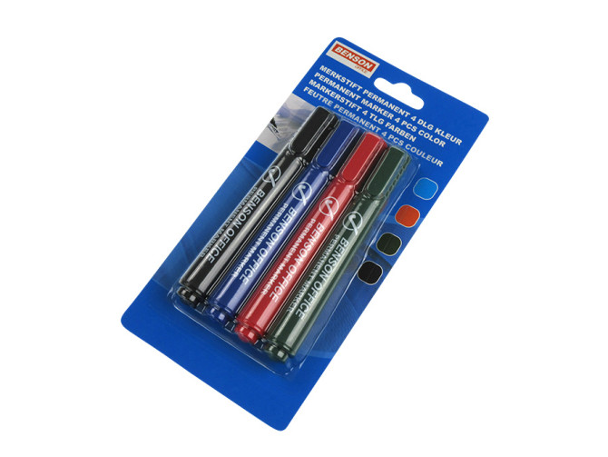 Permanent markeerstift 4 kleuren