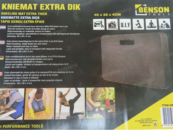 Knee mat 46x28x4cm extra thick 
