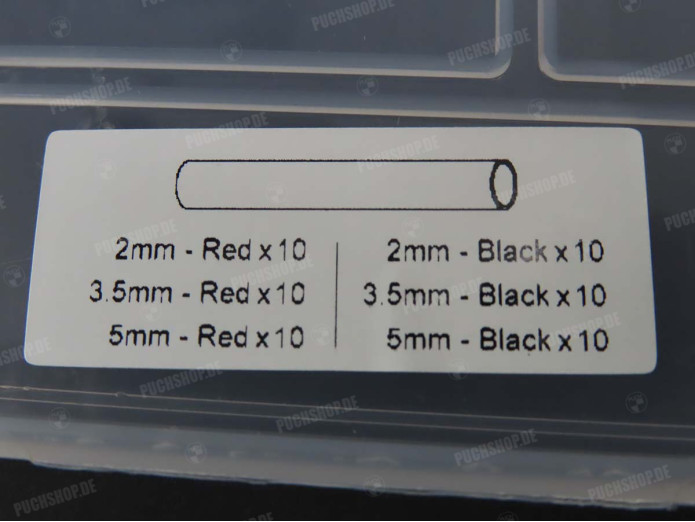Electric cable heatshrink assortment set 60-pieces