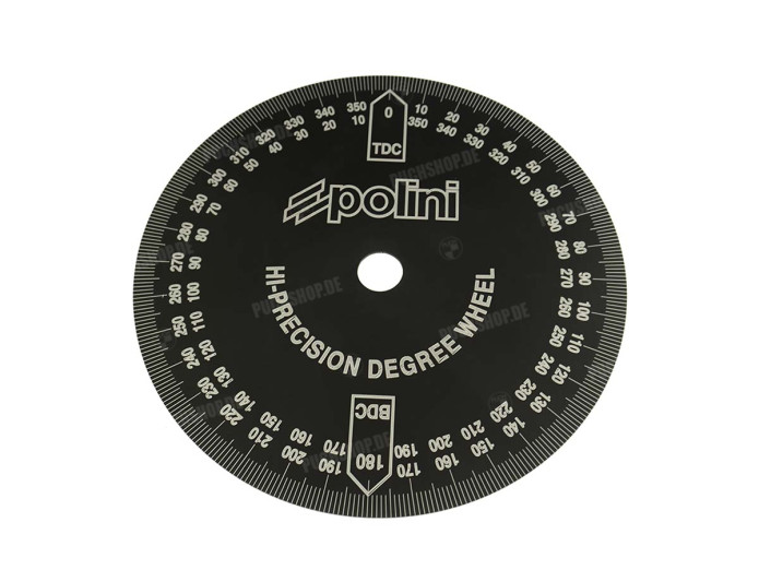 Gradenplaat afstelling voorontsteking Polini met adapters