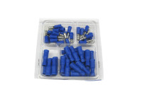 Electric cable shoe assortment 50-pieces round blue 