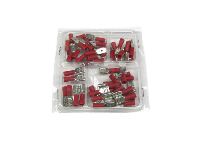 Electric cable shoe assortment set 50-pieces red 