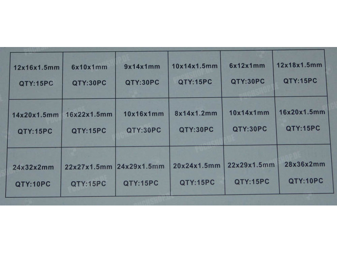 Koperring assortiment set 350-delig