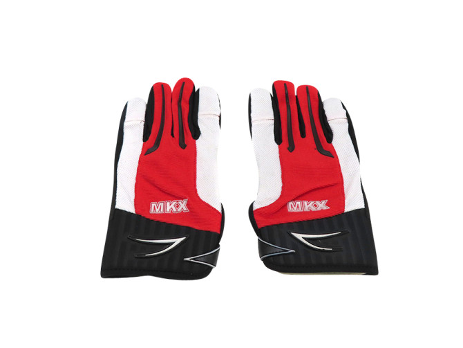 Handschoen MKX cross rood / wit