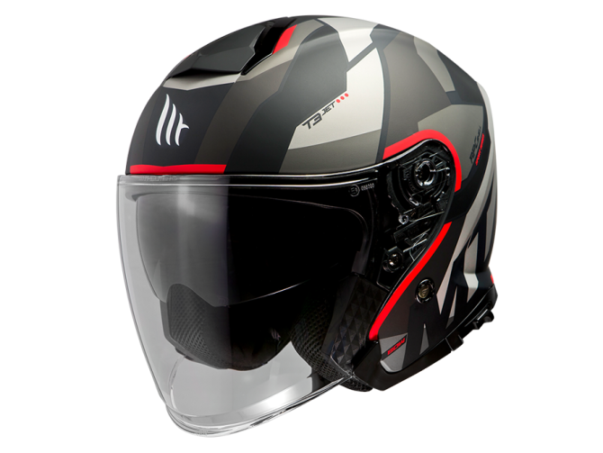 Helm MT Jet Thunder III SV Bow zwart / rood